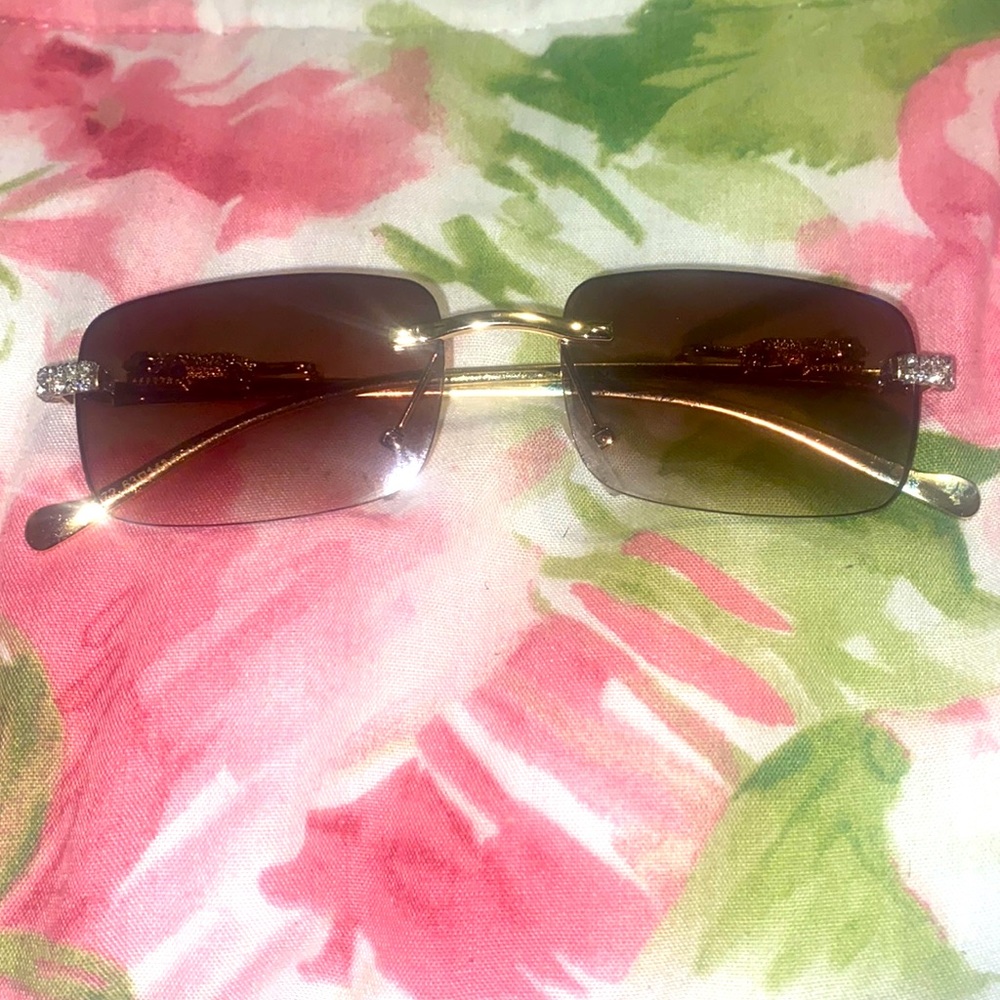 Cartier style tinted Gold Glasses